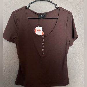 Brown Full Length Top. Brand is cider
